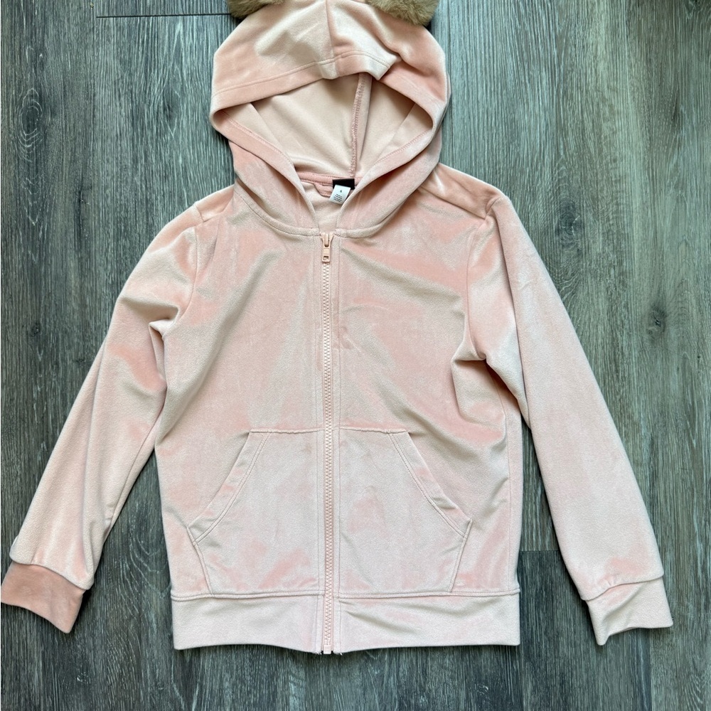 NWOT Tea Collection Light Pink Pom Pom Hoodie